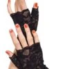 MUSIC LEGS Black Lace Fingerless Gloves For Women 2 MUSIC LEGS Black Lace Fingerless Gloves For Women -Halloween Costumes black lace fingerless gloves
