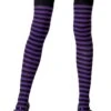 LEG AVENUE Black / Purple Striped Stockings 2 LEG AVENUE Black / Purple Striped Stockings -Halloween Costumes black purple striped stockings