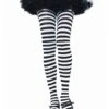 LEG AVENUE Women's Black & White Striped Tights 2 LEG AVENUE Women's Black & White Striped Tights -Halloween Costumes black white striped tights