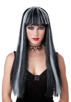 White And Black Witch Wig
