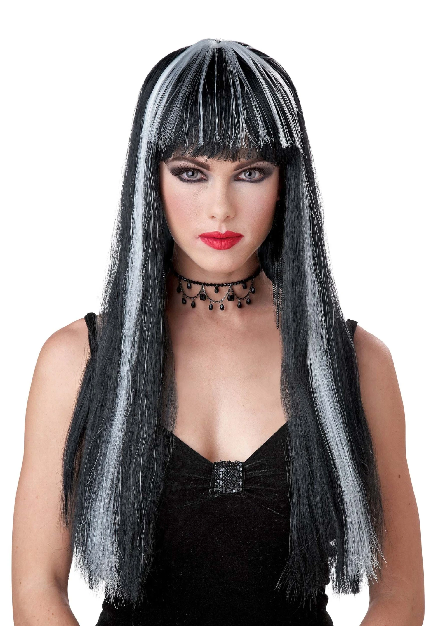White And Black Witch Wig 3 White And Black Witch Wig