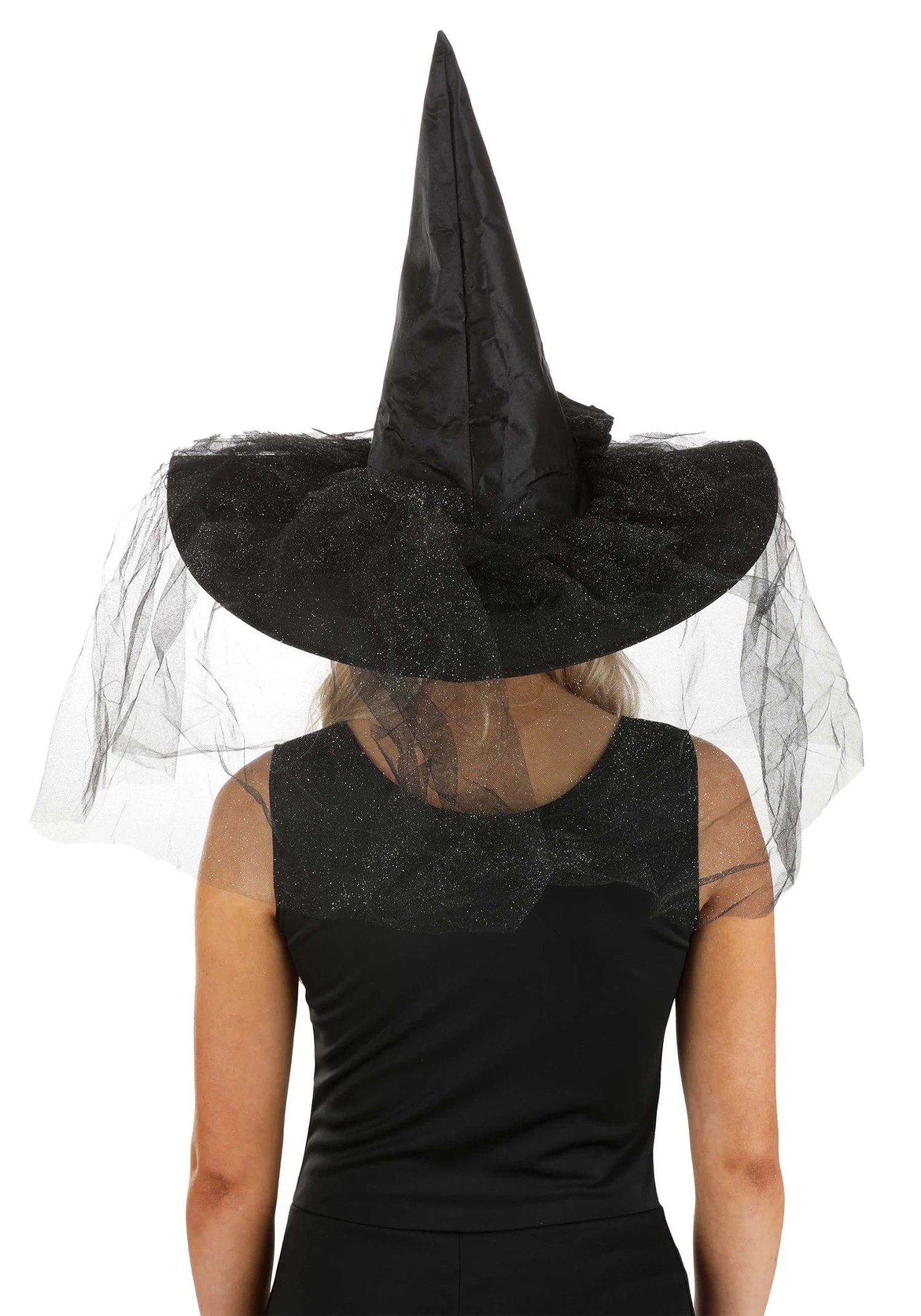 Sparkly Black Witch Hat For Women 4 Sparkly Black Witch Hat For Women - Image 2