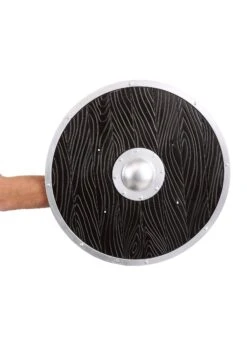 Black Wood-Look Viking Shield