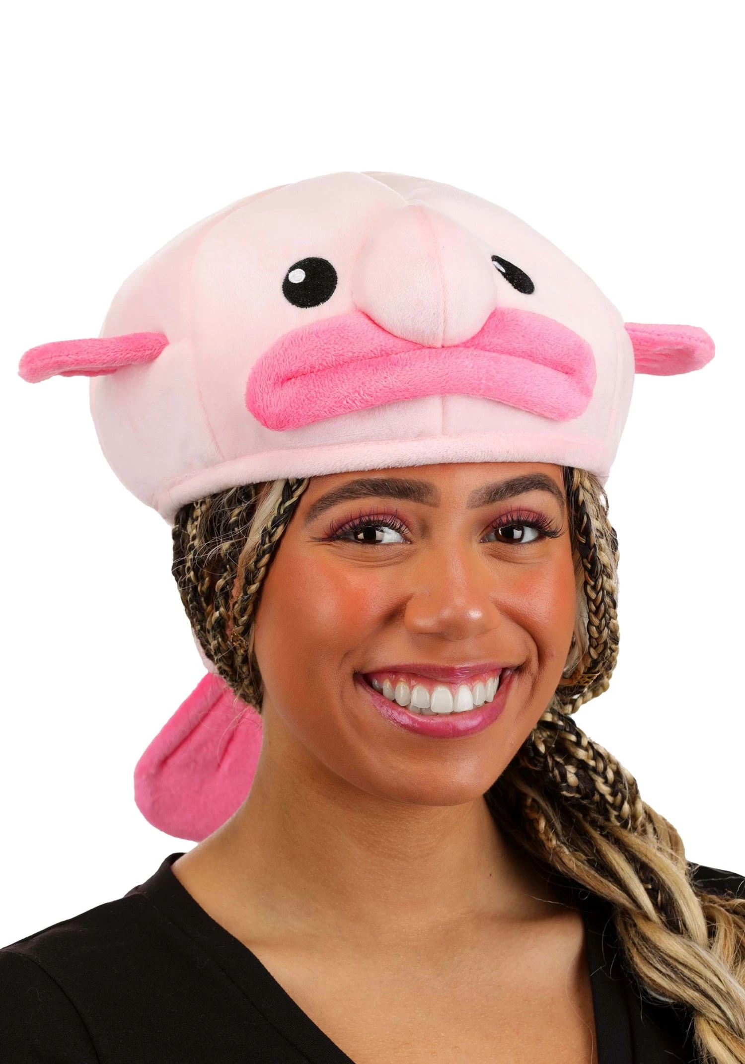 Pink Blobfish Costume Hat For Adults 3 Pink Blobfish Costume Hat For Adults