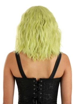 Blonde And Green Wavy Wig For Women -Halloween Costumes blonde and green wavy wig alt 4