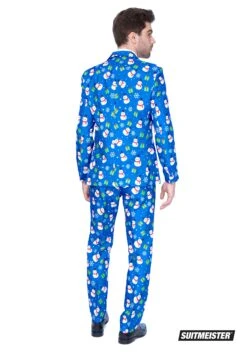 SuitmeisterBlue Snowman Men's Suit 5 SuitmeisterBlue Snowman Men's Suit -Halloween Costumes blue snowman mens suitmiester suit 1