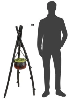 58.5-Inch Boiling Up Trouble Light Up Witch Cauldron Decoration -Halloween Costumes boiling up trouble witch cauldron decoration alt 5