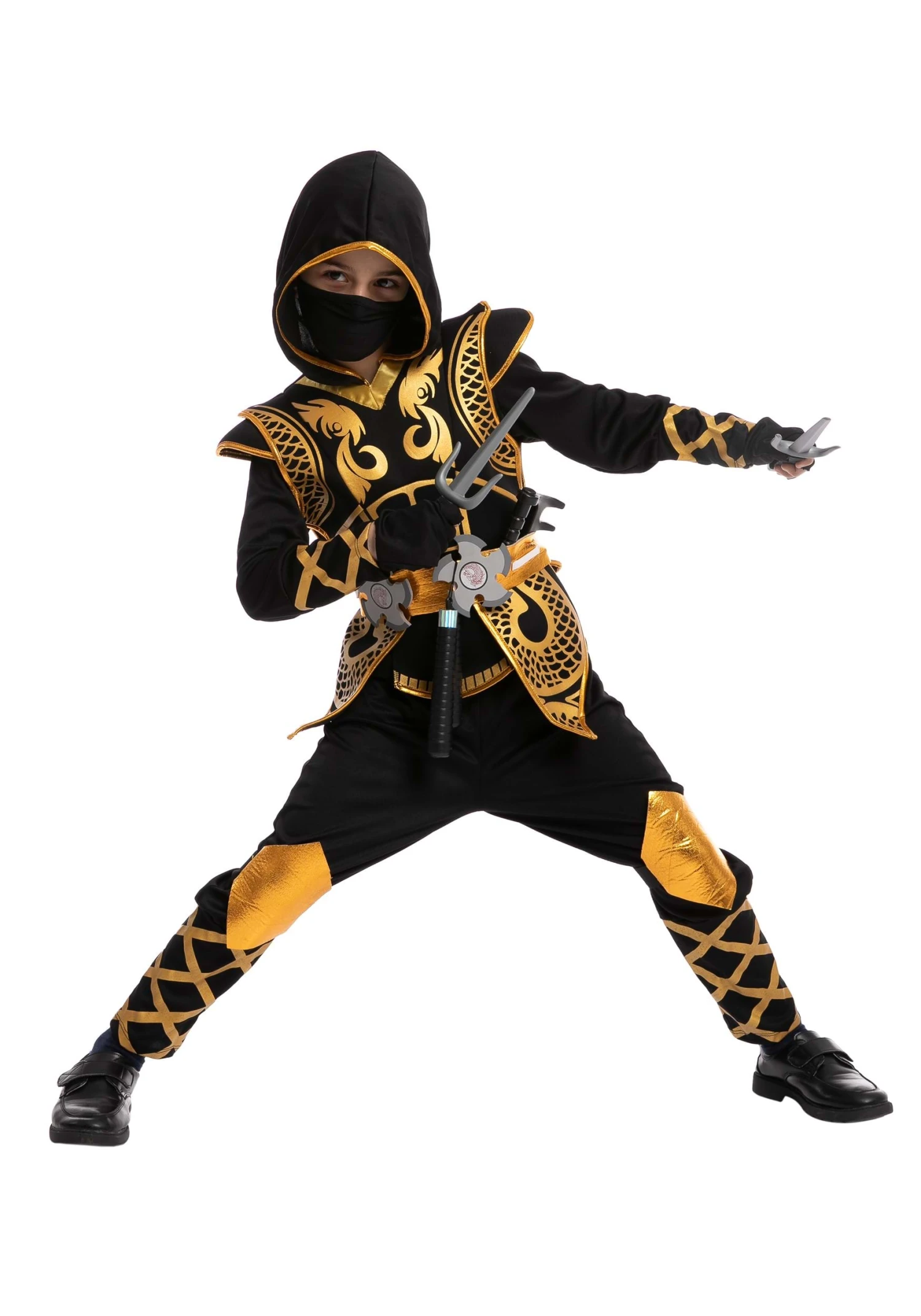 Golden Ninja Costume For Boys 4 Golden Ninja Costume For Boys - Image 2
