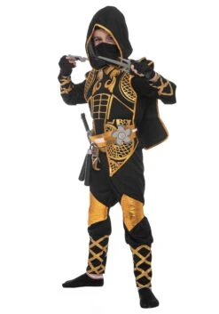 Golden Ninja Costume For Boys 13 Golden Ninja Costume For Boys -Halloween Costumes boys golden ninja costume alt 4