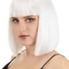 Bright White Bob Wig For Women 1 Bright White Bob Wig For Women -Halloween Costumes bright white bob wig