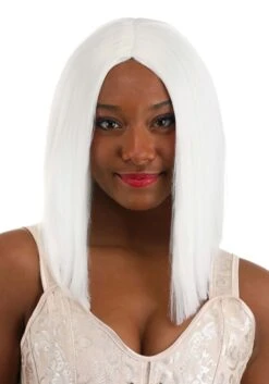 Bright White Long Bob Wig For Women