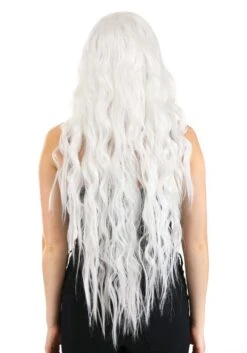 Long Bright White Wavy Wig 7 Long Bright White Wavy Wig -Halloween Costumes bright white long wavy wig alt 1