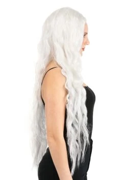 Long Bright White Wavy Wig 8 Long Bright White Wavy Wig -Halloween Costumes bright white long wavy wig alt 2