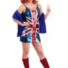 Women's British Girl Power Popstar Costume 1 Women's British Girl Power Popstar Costume -Halloween Costumes british girl power popstar costume womens