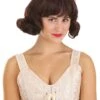 Women's Brown 50's Wig 1 Women's Brown 50's Wig -Halloween Costumes brown 50s wig