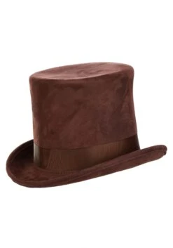 Adult Brown Top Hat -Halloween Costumes brown top hat alt 4