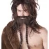 Men's Brown Viking Wig, Beard And Mustache Costume Set -Halloween Costumes brown viking wig beard and mustache