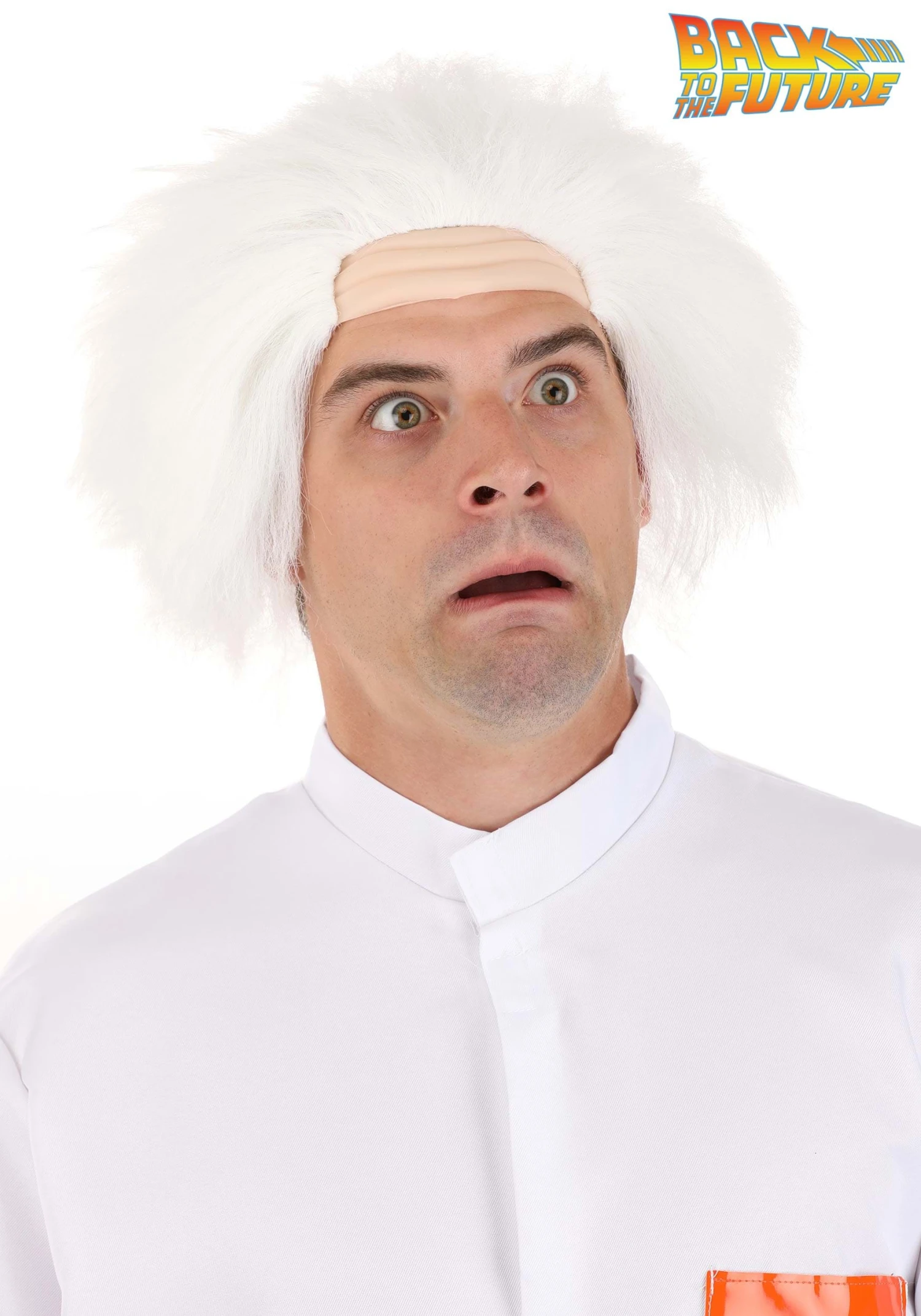 Back To The Future Men's Doc Brown White Wig 3 Back To The Future Men's Doc Brown White Wig