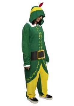 Adult Buddy The Elf Union Suit -Halloween Costumes buddy the elf union suit alt 2
