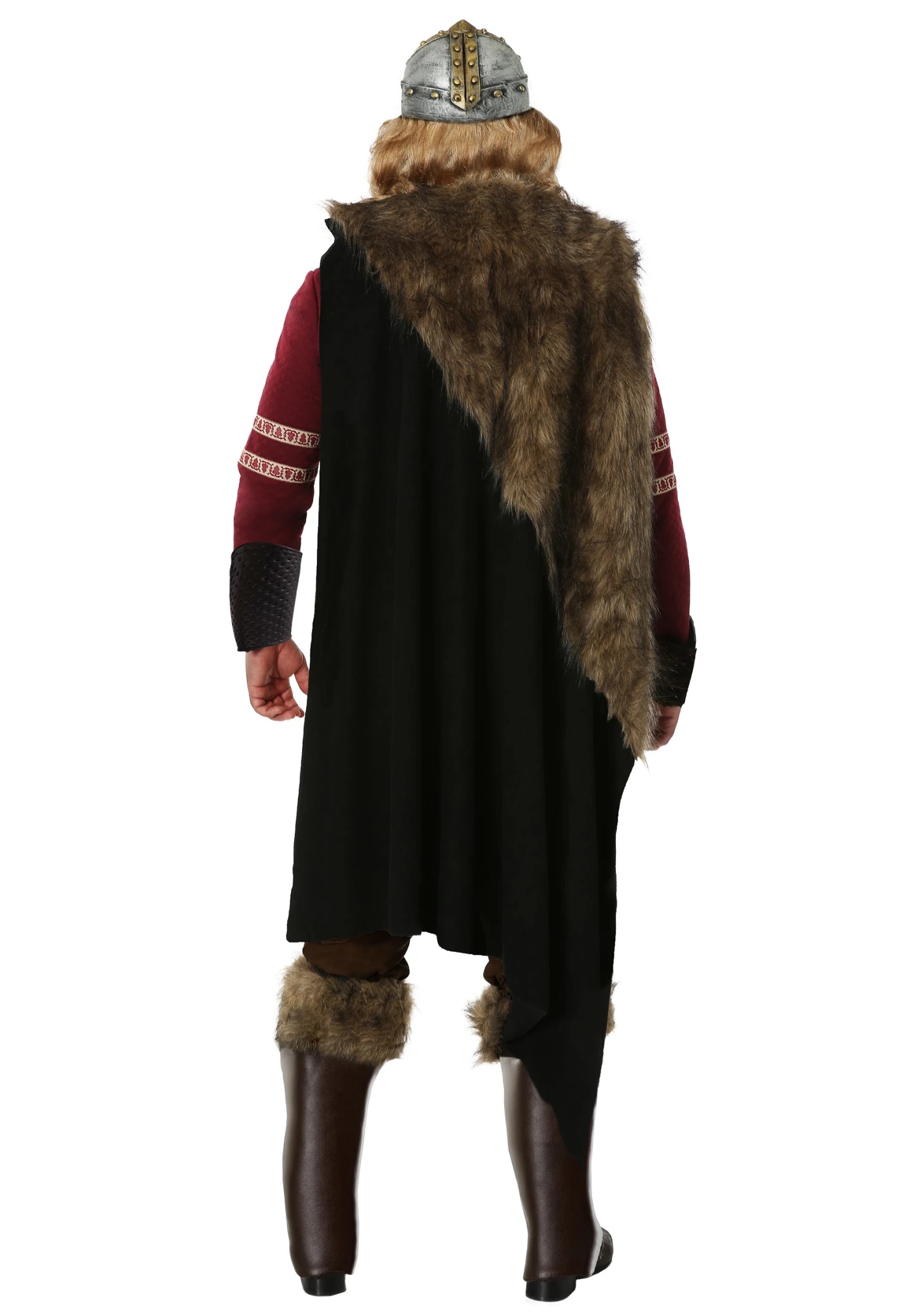 Burgundy Viking Costume For Men 4 Burgundy Viking Costume For Men - Image 2
