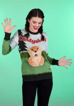 Adult Caddyshack Ugly Sweater 19 Adult Caddyshack Ugly Sweater -Halloween Costumes caddyshack ugly sweater alt 6