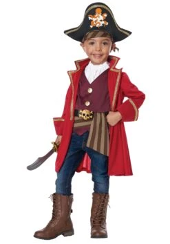 Boy's Cap'n Shorty Pirate Costume For Toddlers