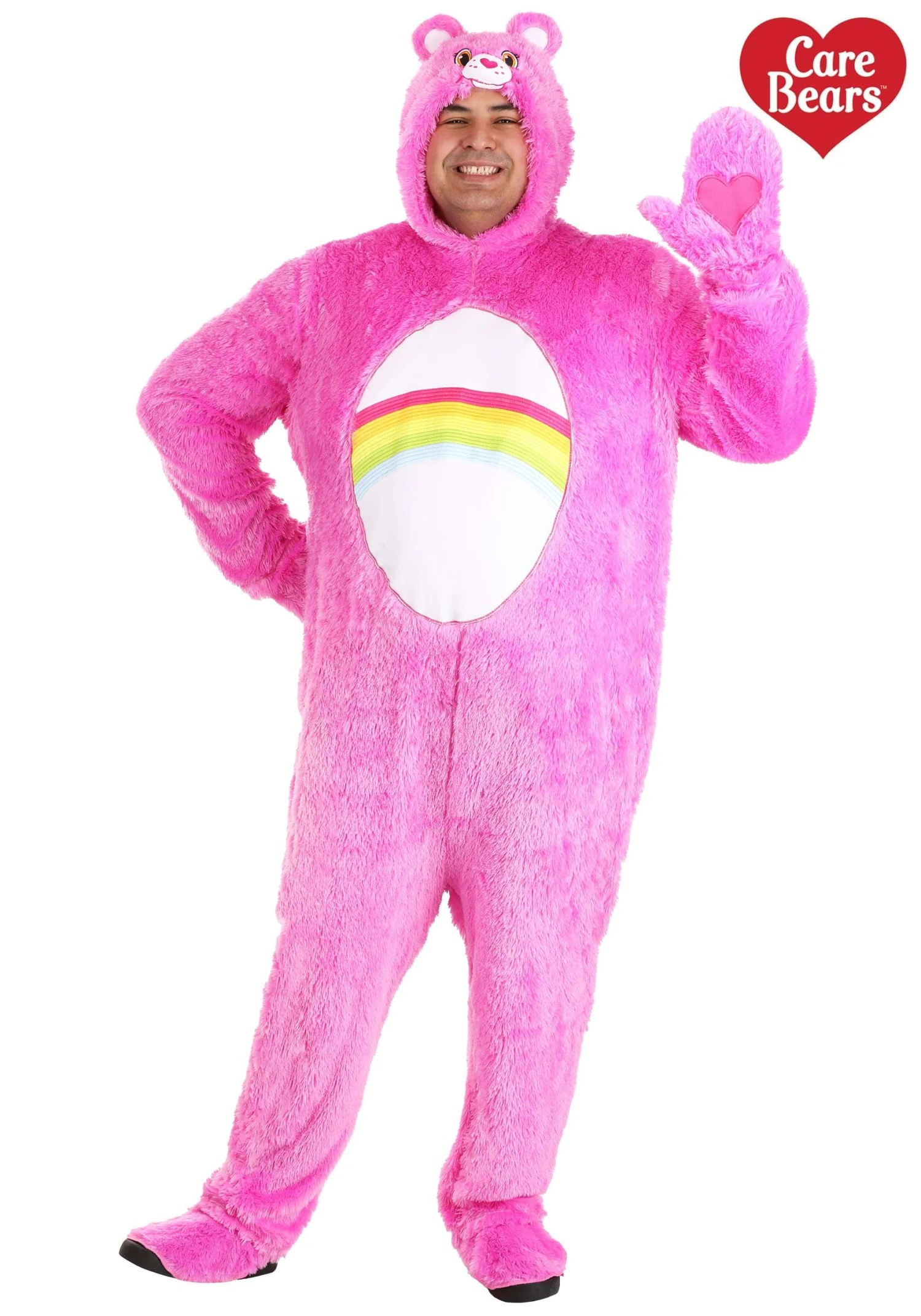 Plus Size Classic Cheer Bear Care Bears Costume For Adults 4 Plus Size Classic Cheer Bear Care Bears Costume For Adults - Image 2