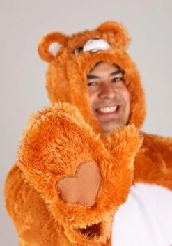 Plus Size Adult Classic Tenderheart Care Bears Costume -Halloween Costumes care bears adult plus classic tenderheart bear cos alt 3