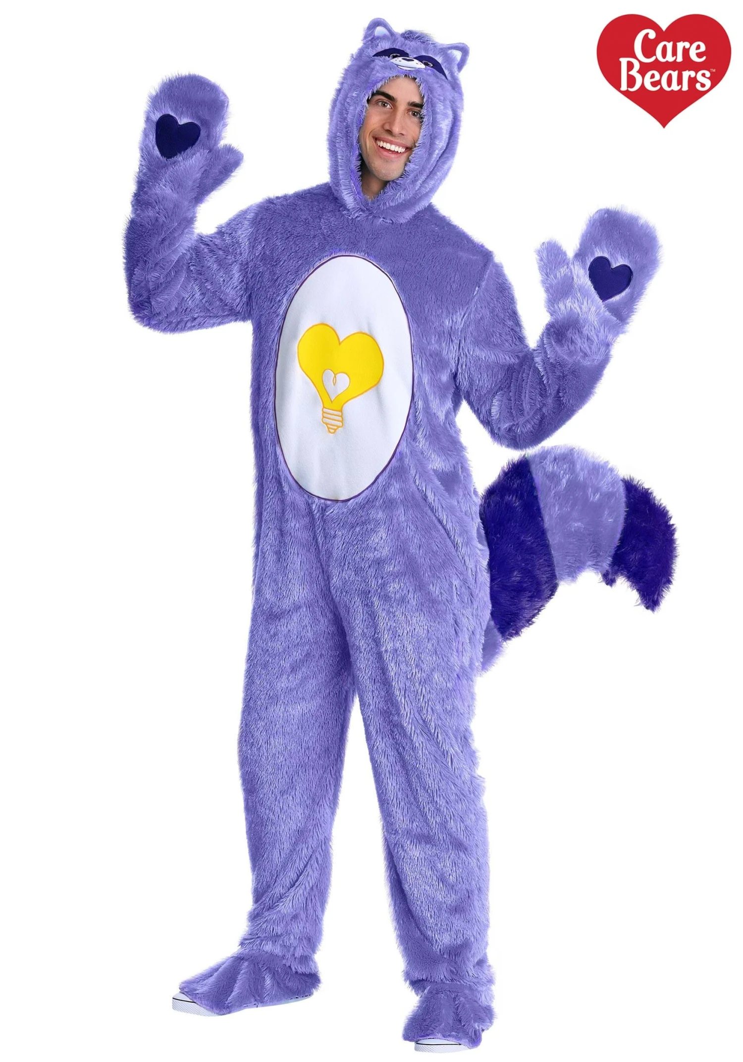 Adult Care Bears & Cousins Bright Heart Raccoon Costume 3 Adult Care Bears & Cousins Bright Heart Raccoon Costume