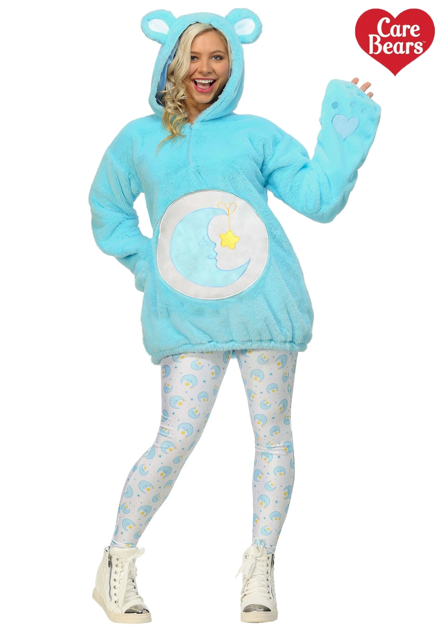 Care Bears Deluxe Bedtime Bear Hoodie Women's Costume 3 Care Bears Deluxe Bedtime Bear Hoodie Women's Costume