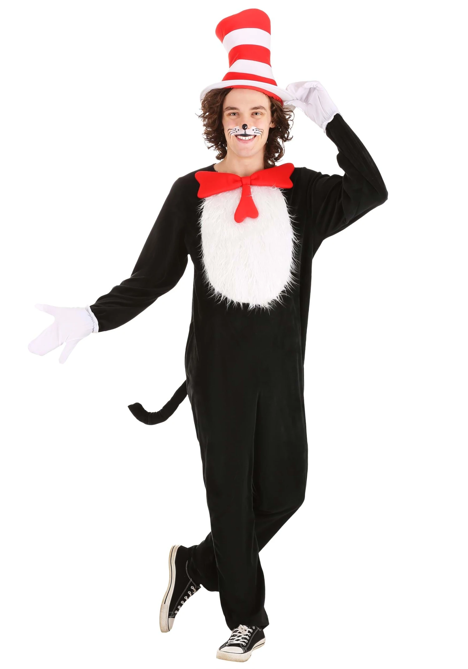 Cat In The Hat Plus Size Adult Costume 6 Cat In The Hat Plus Size Adult Costume - Image 4