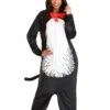 Dr. Seuss Cat In The Hat Adult Costume Onesie -Halloween Costumes cat in the hat costume onesie