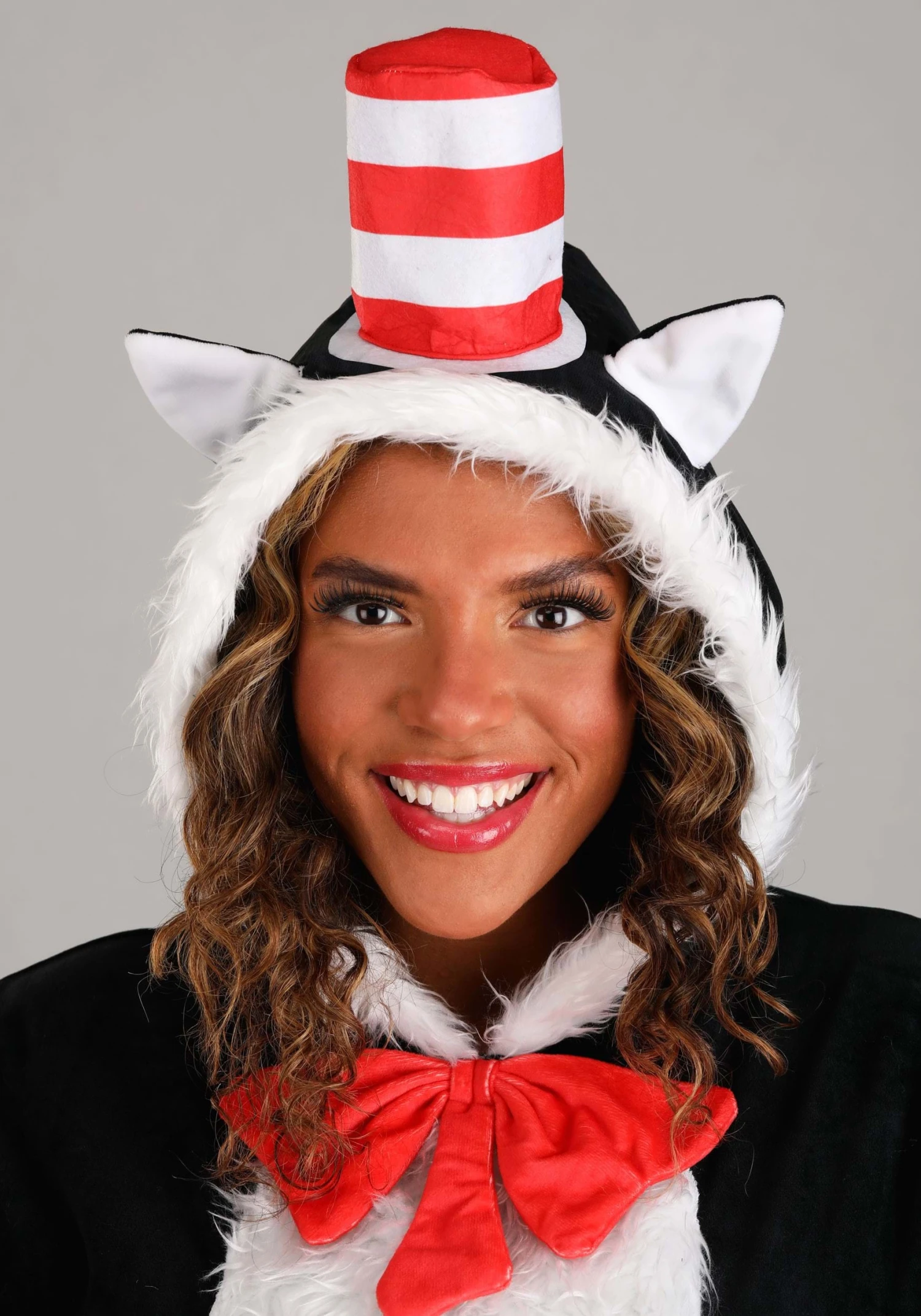 Cat In The Hat Hoodie Costume Top For Adults 5 Cat In The Hat Hoodie Costume Top For Adults - Image 3