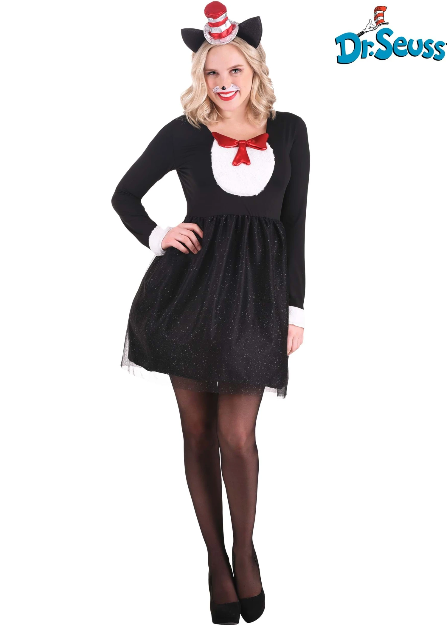 Women's Cat In The Hat Costume 3 Women's Cat In The Hat Costume