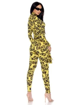 Forplay Sexy Caution Tape Costume For Women -Halloween Costumes caution sexy caution tape costume alt 1