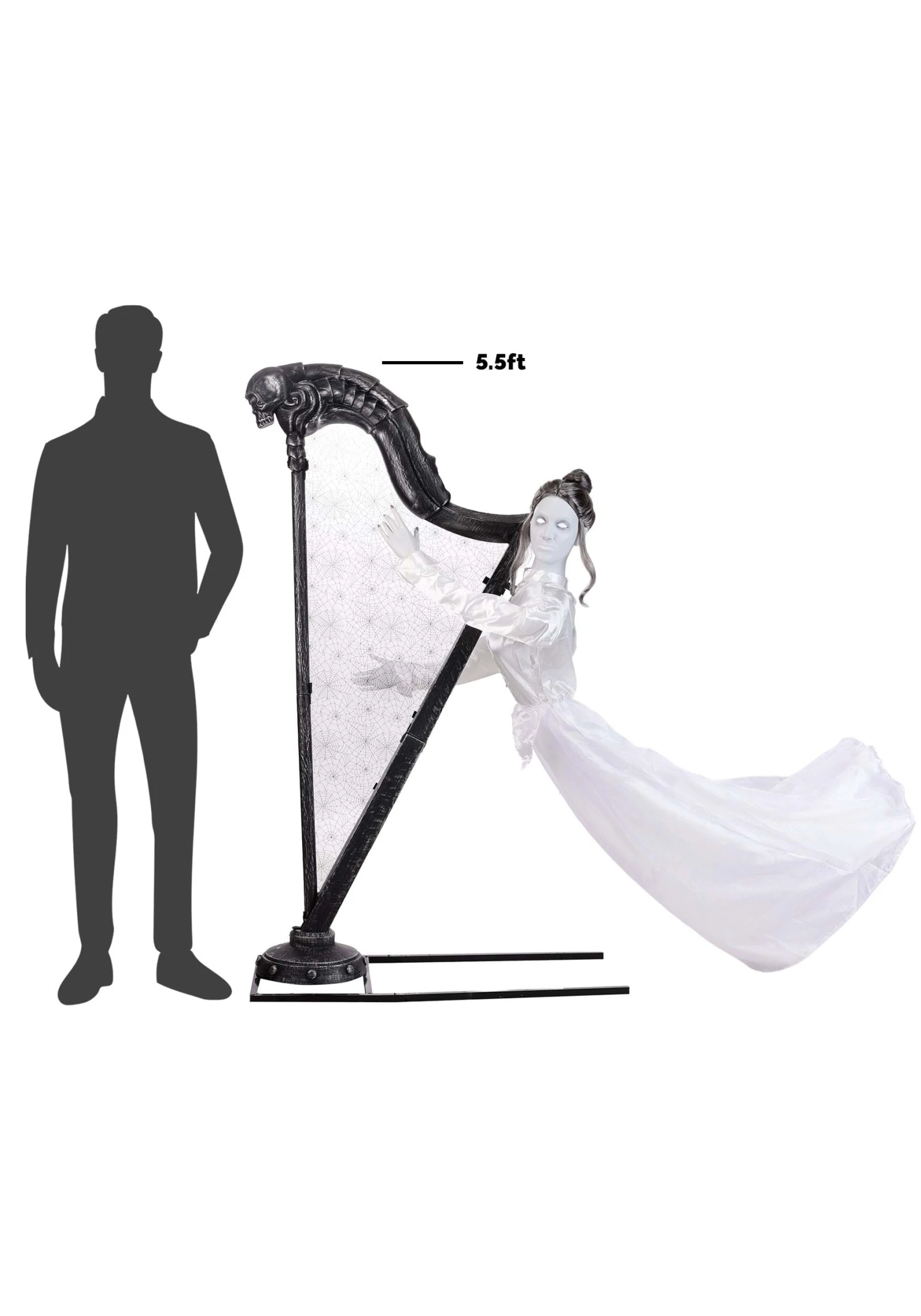5.5FT Celeste The Restless Ghost Harp Animatronic Decoration - Tekky 9 5.5FT Celeste The Restless Ghost Harp Animatronic Decoration - Tekky - Image 7
