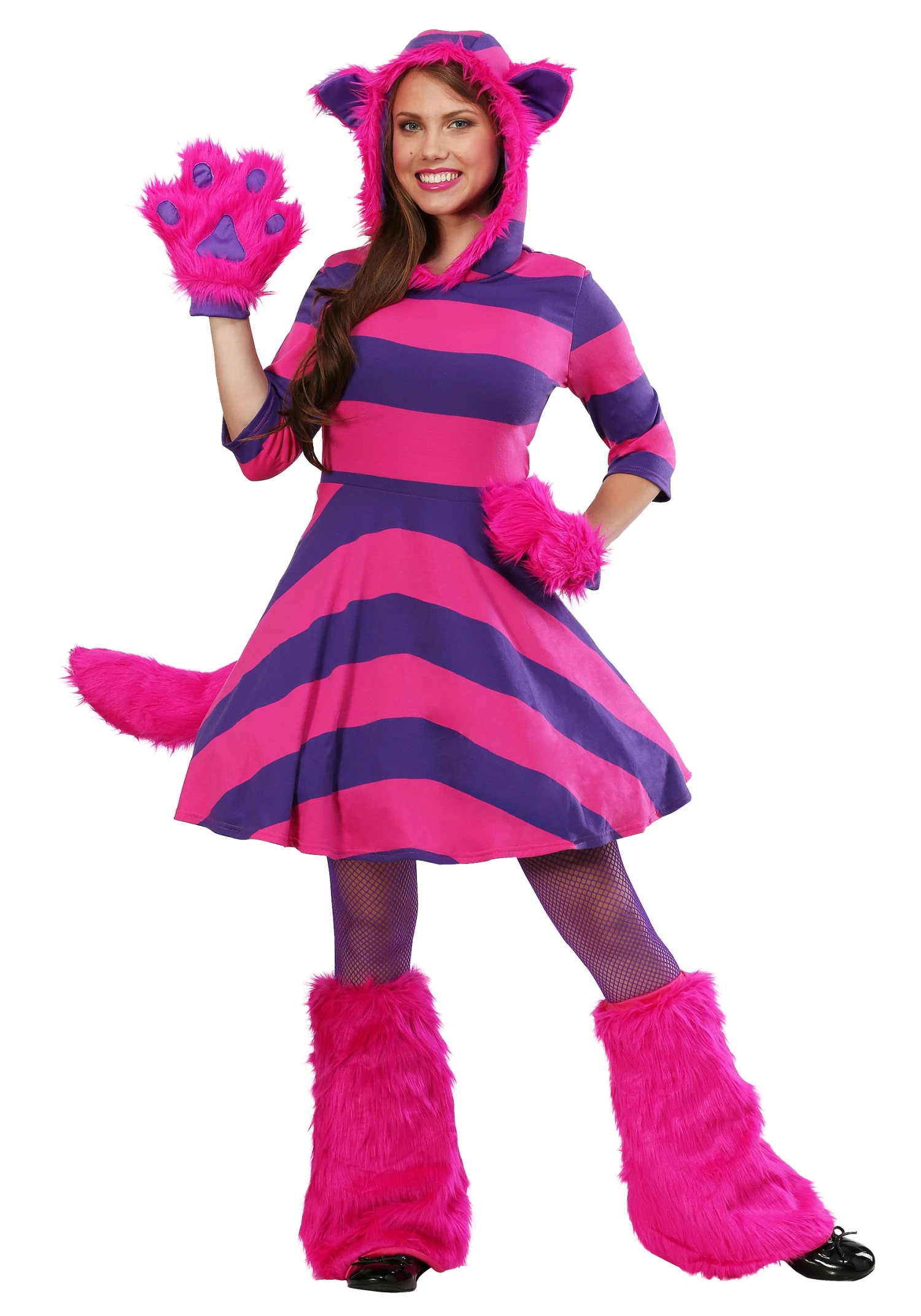 Plus Size Cheshire Cat Women's Costume Dress 3 Plus Size Cheshire Cat Women's Costume Dress