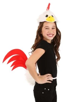 Chicken Soft Headband & Tail Costume Accessory Kit -Halloween Costumes chicken plush headband tail kit alt 1