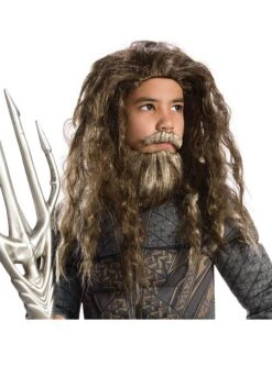 Kid's Aquaman Beard And Wig Set