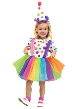 Fun World Girl's Big Top Fun Toddler Clown Costume
