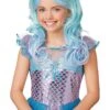 Blue Mermaid Wig 2 Blue Mermaid Wig -Halloween Costumes child blue mermaid wig