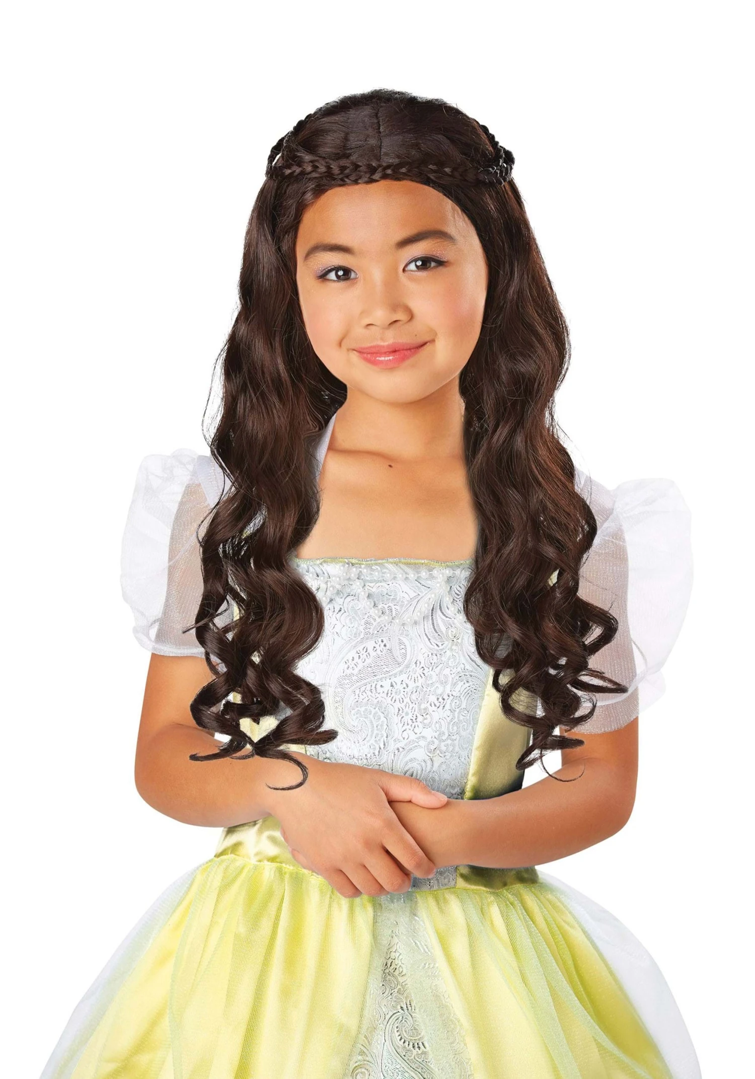 Kids Brown Enchanted Princess Wig 3 Kids Brown Enchanted Princess Wig