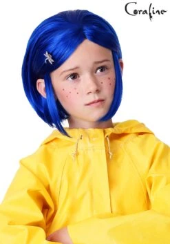 Coraline Blue Costume Wig For Girls