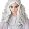 Girl's Glow In The Dark Ghost Costume Wig 2 Girl's Glow In The Dark Ghost Costume Wig -Halloween Costumes child glow in the dark ghost wig