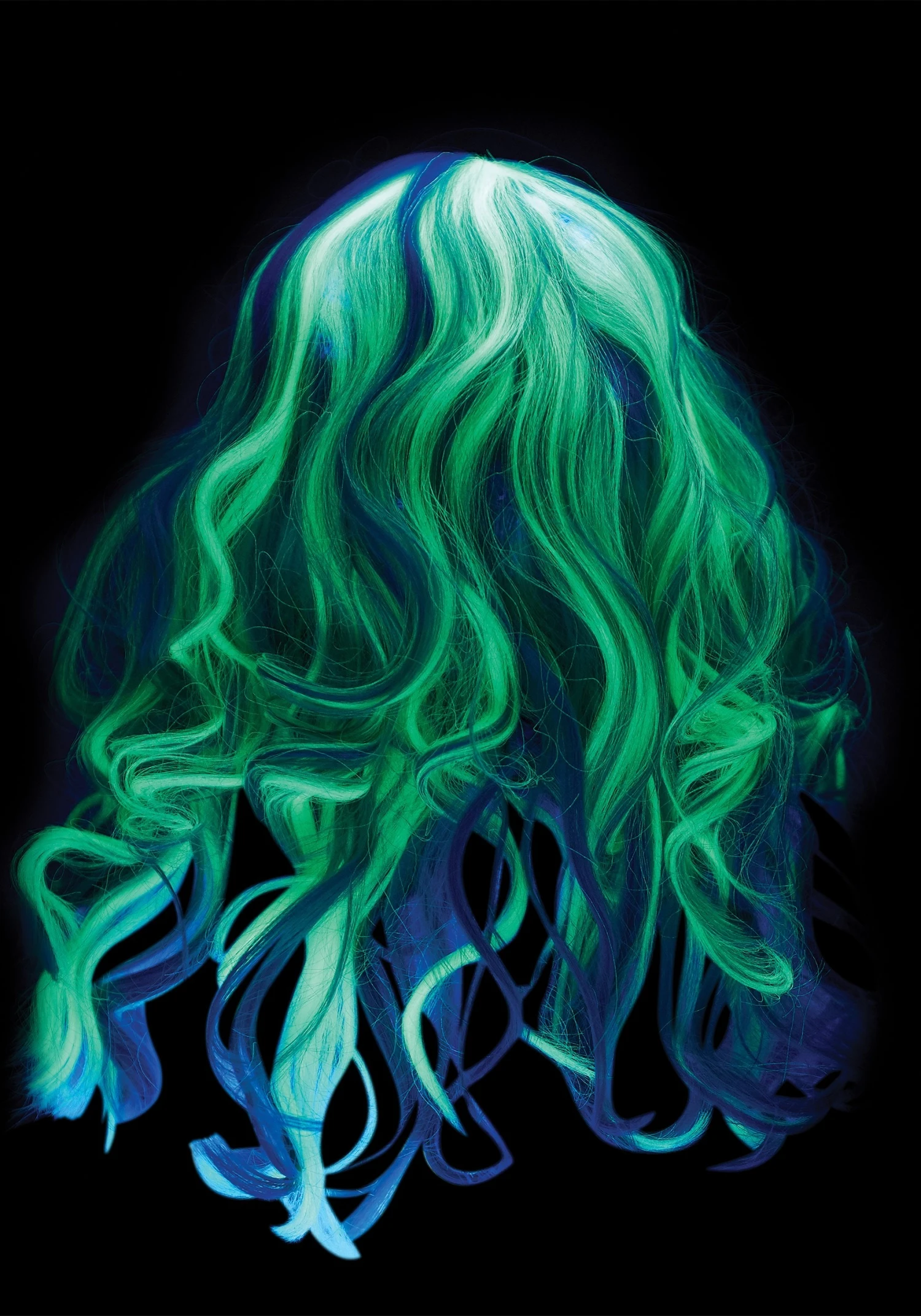 Girl's Glow In The Dark Ghost Costume Wig 4 Girl's Glow In The Dark Ghost Costume Wig - Image 2