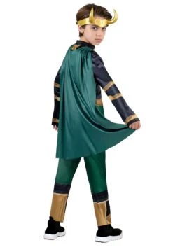 JAZWARES Loki Deluxe Costume For Kids 9 JAZWARES Loki Deluxe Costume For Kids -Halloween Costumes child loki qualux costume alt 2