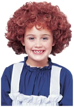Girl's Little Red Orphan Costume Wig