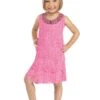 Fun World Pink Flapper Toddler Costume 2 Fun World Pink Flapper Toddler Costume -Halloween Costumes child pink flapper costume