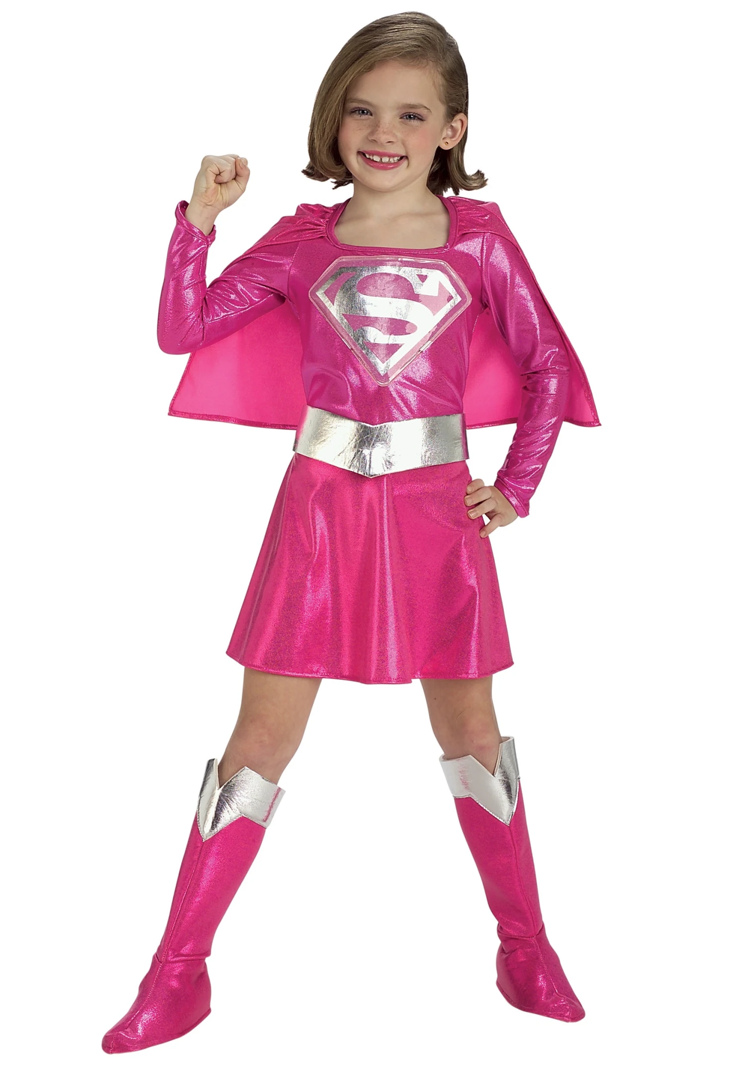 Pink Supergirl Costume For Kid's 3 Pink Supergirl Costume For Kid's