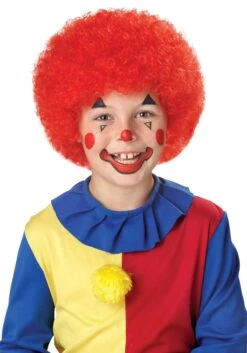 Red Clown Wig For Kids